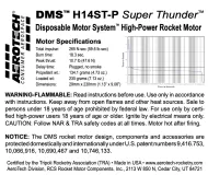 Aerotech H14ST-P (NTR) DMS Super Thunder Rocket Motor