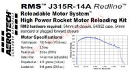 Aerotech J315R-14A Redline Rocket Motor